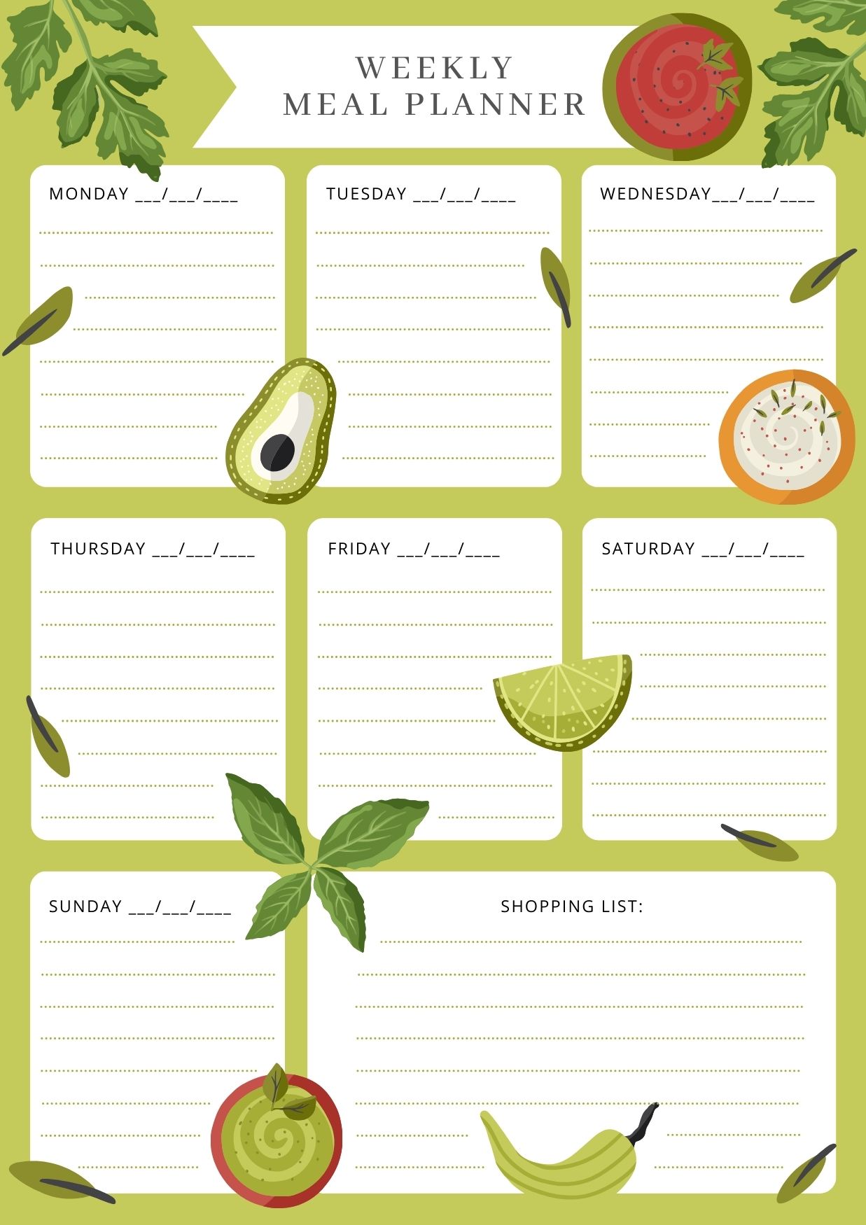 Weekly Meal Planner