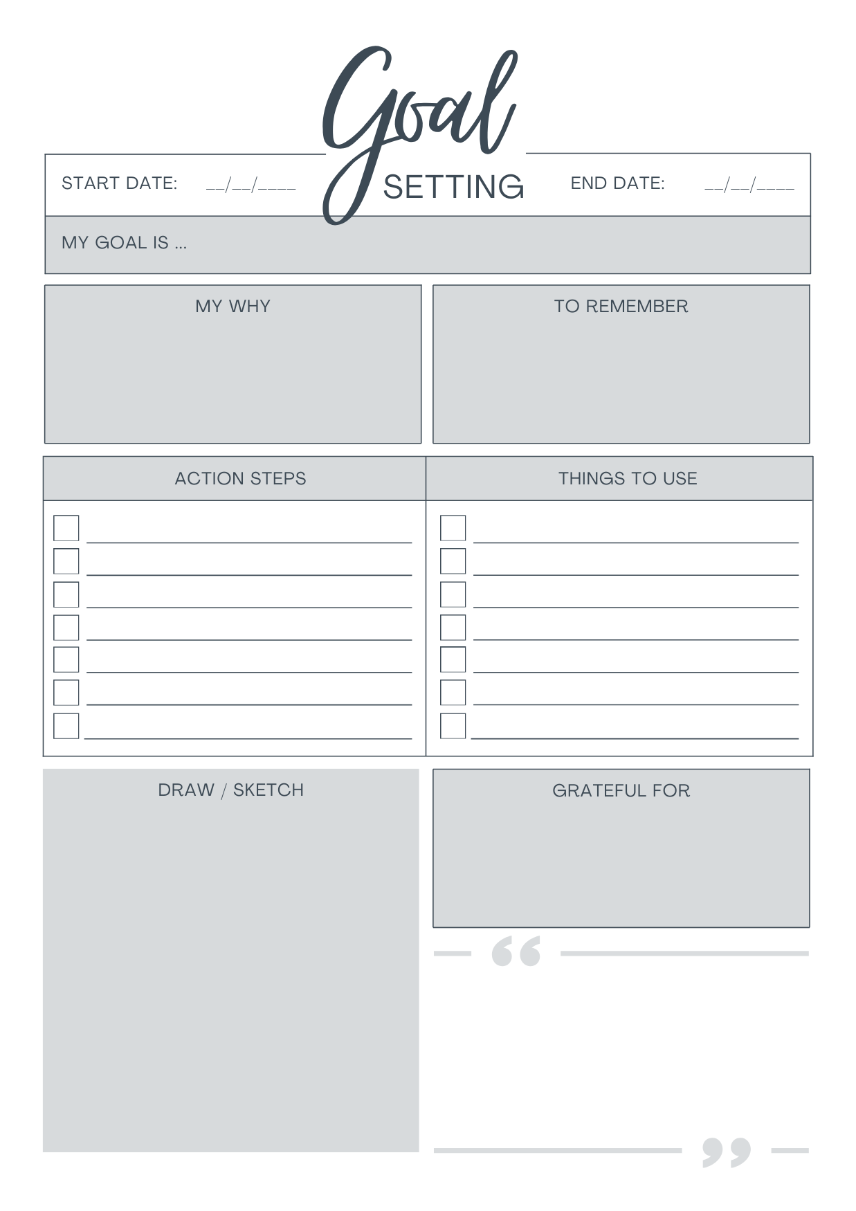 Daily Goal Setting